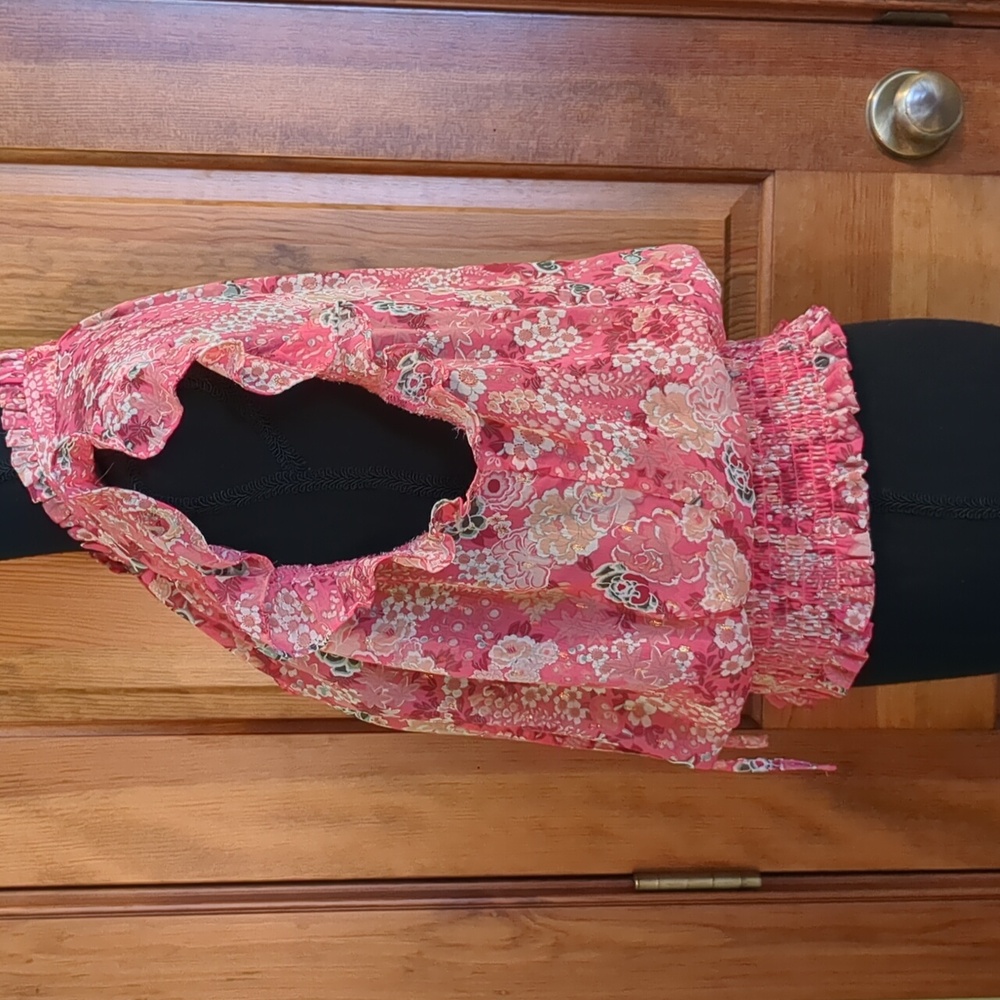 Rachel Zoe Pink Floral Crop Top - Picture 3 of 9
